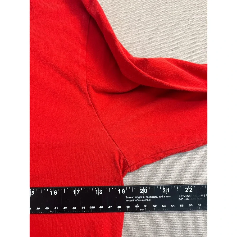 Polo Ralph Lauren Mens Red Polo Bear Long Sleeve T-Shirt Size Medium Cotton